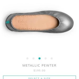 Metallic Pewter Tieks Size 6